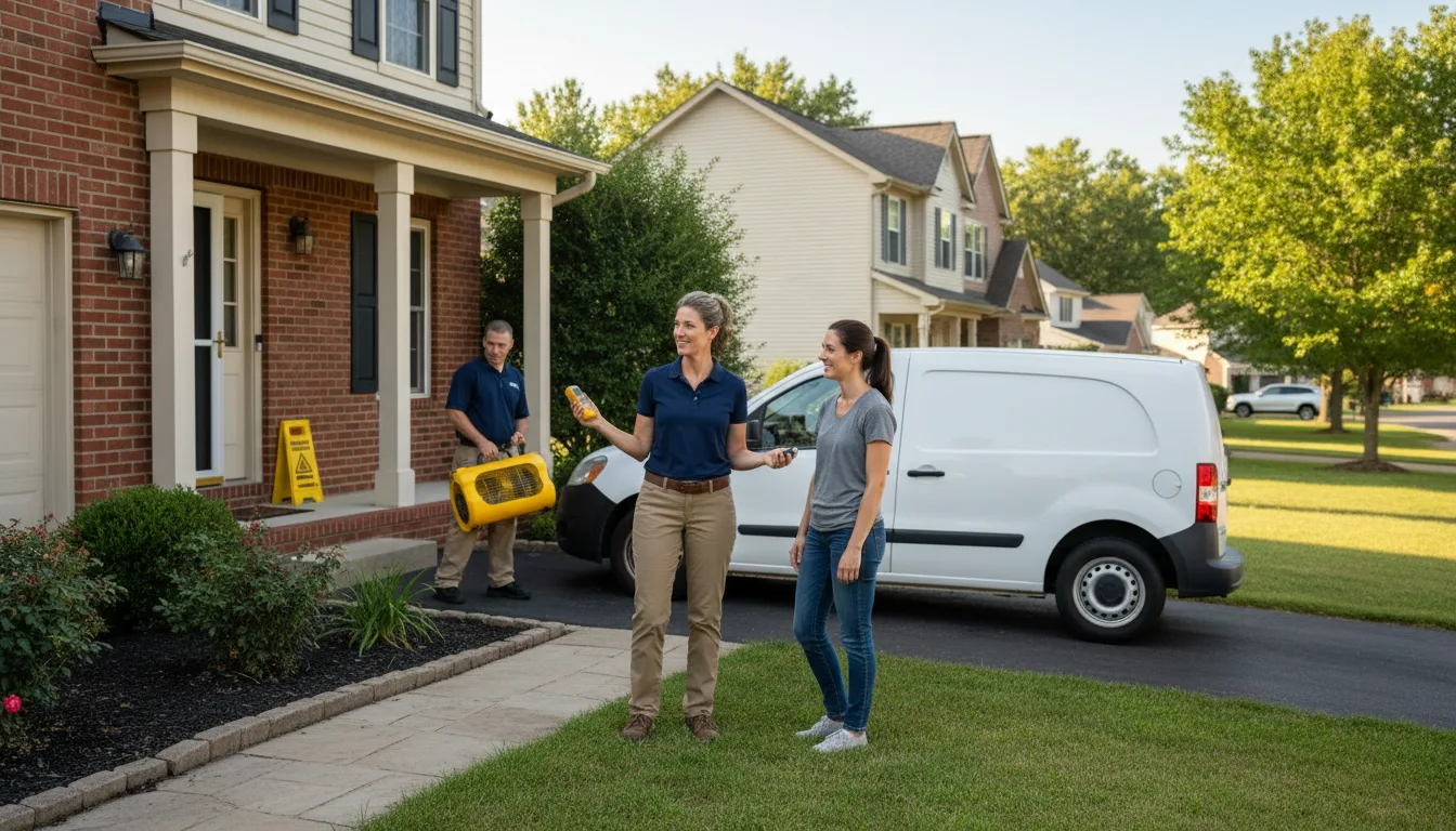 Residential water damage restoration in Pattison, MS
